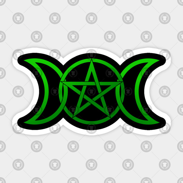 Triple Moon Goddess green ombre